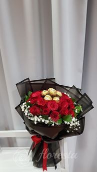 Picture of HB045 - Roses & Choc Bouquet